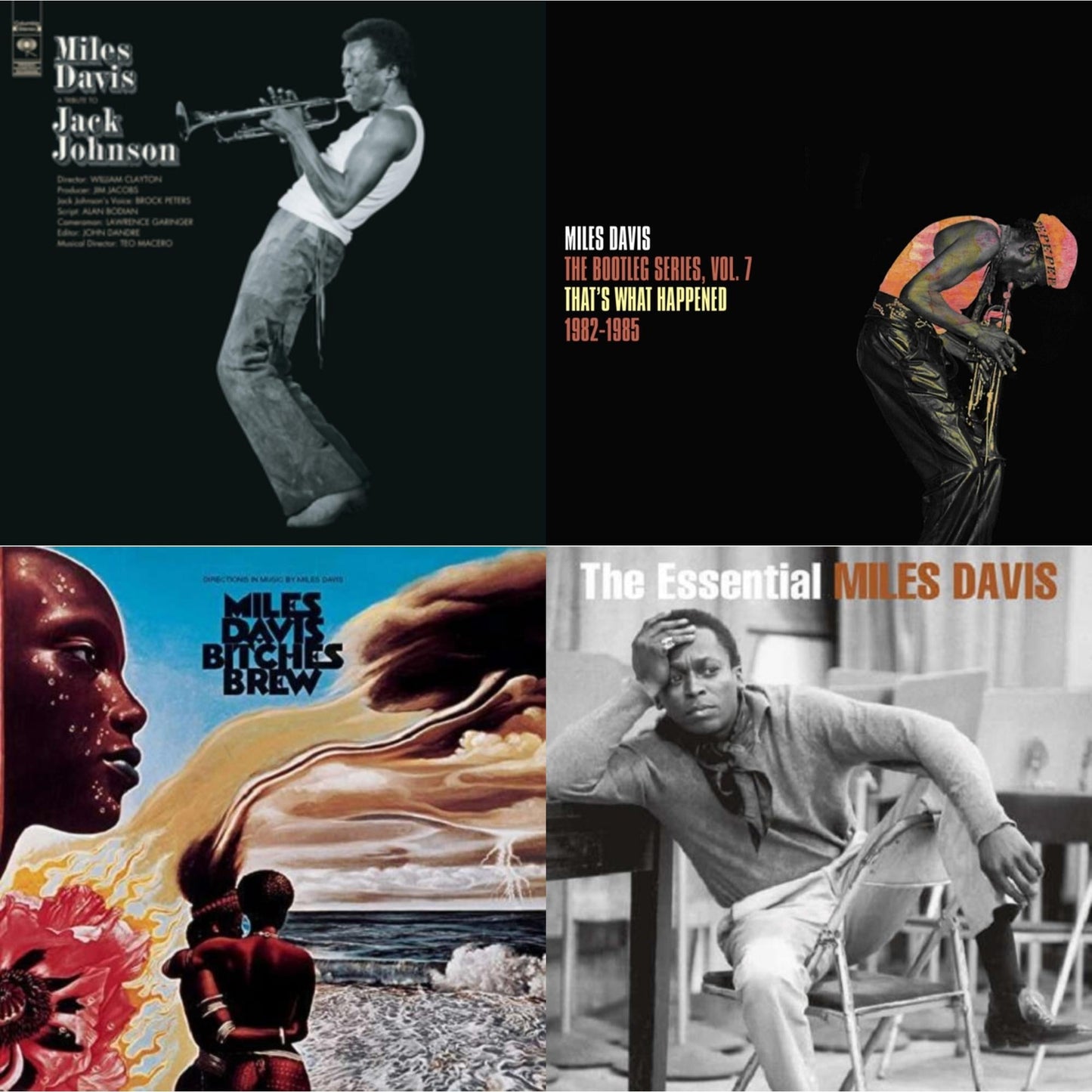 Tribute To Jack Johnson (140G/Dl Insert) & Bootleg Series Vol. 7: That’S What Happened 1982-1985 (2LP/White Vinyl) & Bitches Brew & Essential Miles Davis (2LP)