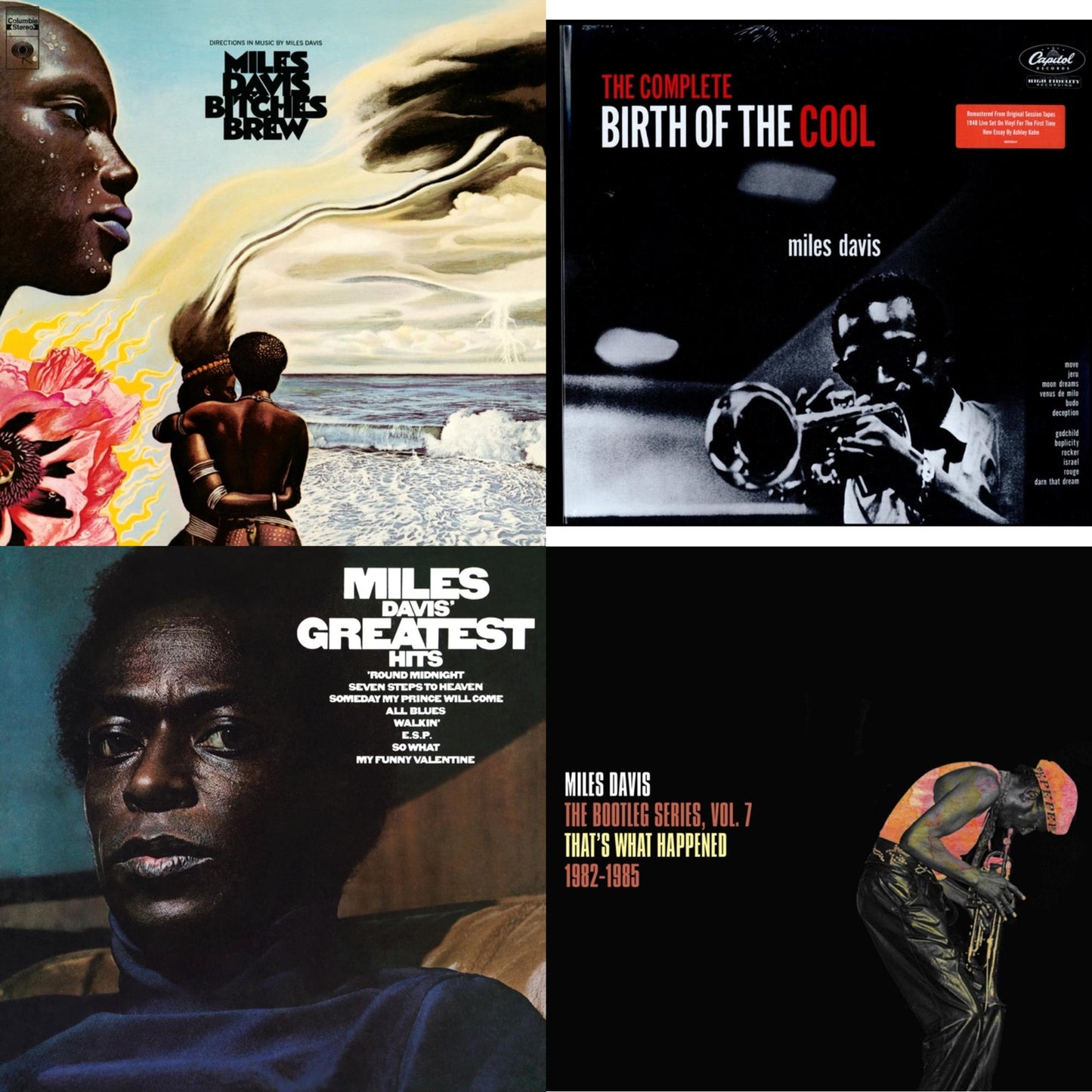 Bitches Brew (2LP/140G) & Bootleg Series Vol. 7: That’S What Happened 1982-1985 (2LP/White Vinyl) & Complete Birth Of The Cool (2LP) & Greatest Hits (1969) (150G/Dl Code)