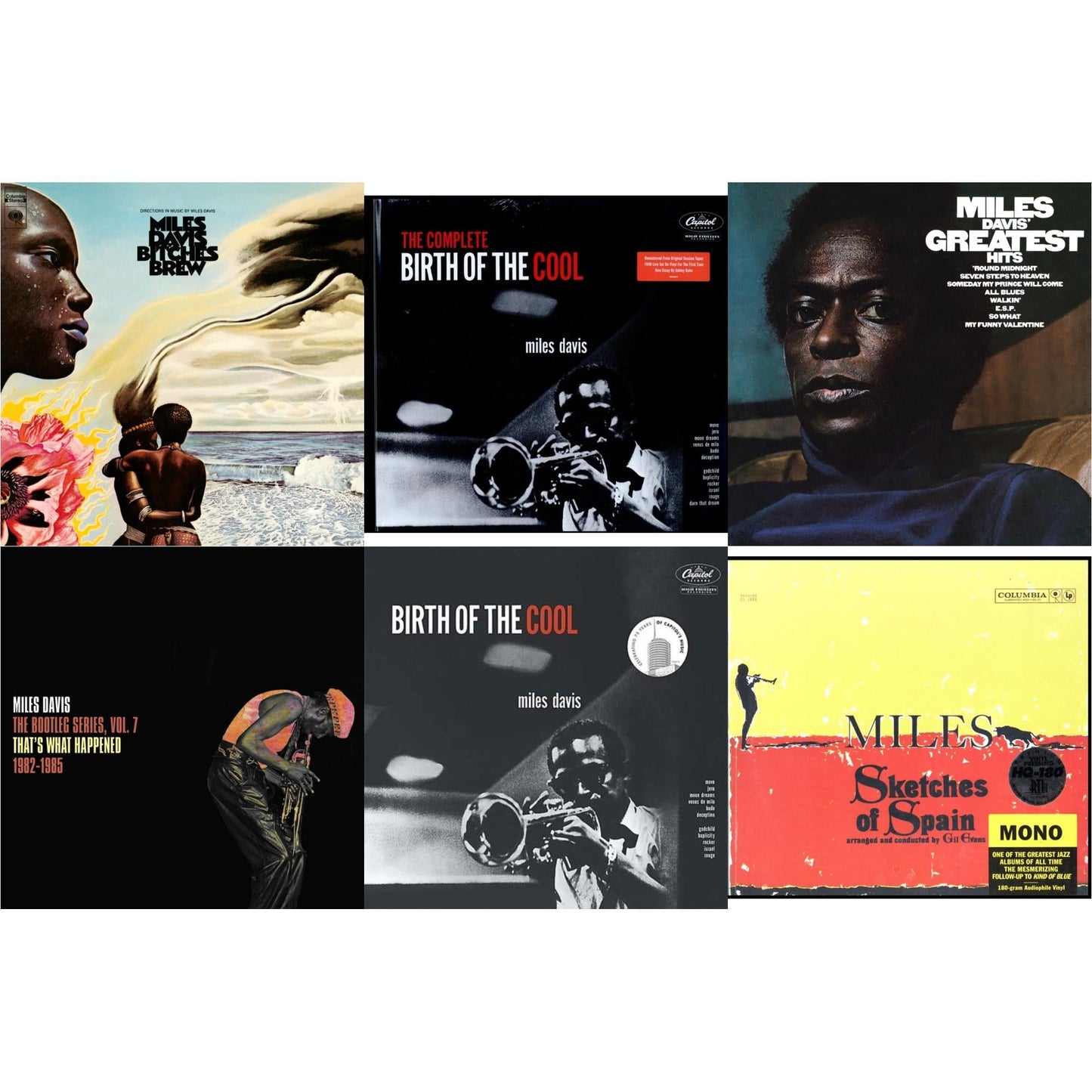 This is a 6 LP Vinyl SKU bundle.
1.This LP Vinyl is brand new.Format: LP VinylMusic Style: FusionThis item's title is: Bitches Brew (2LP/140G)Artist: Miles DavisLabel: LEGACY/ COLUMBIABarcode: 190759508619Release Date: 3/27/2020
2.This LP Vinyl is brand new.