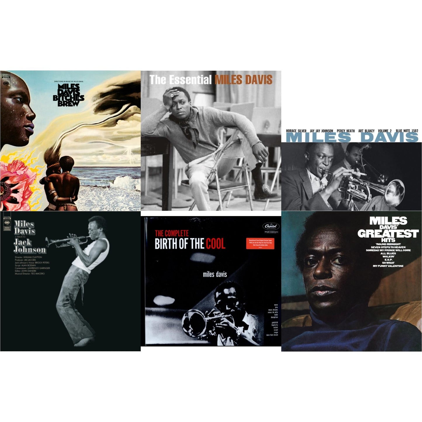 Bitches Brew (2LP/140G) & Tribute To Jack Johnson (140G/Dl Insert) & Volume 2 (Blue Note Classic LP Vinyl Series) & Complete Birth Of The Cool (2LP) & Essential Miles Davis (2LP) & Greatest Hits (1969) (150G/Dl Code)
