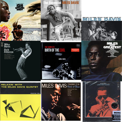 Miles Davis - Relaxin With The Miles Davis Quintet & Bitches Brew (2LP/140G) & Tribute To Jack Johnson (140G/Dl Insert) & Volume 2 (Blue Note Classic LP Vinyl Series) & Complete Birth Of The Cool (2LP) & Round About Midnight (180G/Mono) & Kind Of