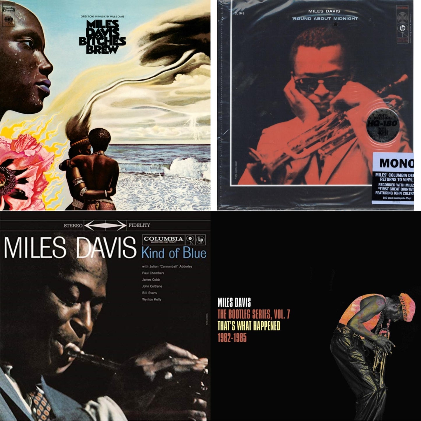 Bitches Brew (2LP/140G) & Bootleg Series Vol. 7: That’S What Happened 1982-1985 (2LP/White Vinyl) & Kind Of Blue (180G) & Round About Midnight (180G/Mono)