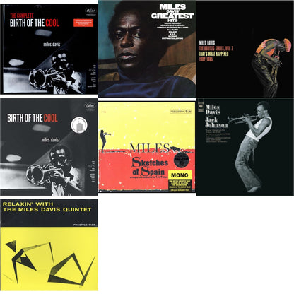 This is a 7 LP Vinyl SKU bundle.
1.This LP Vinyl is brand new.Format: LP VinylMusic Style: Hard BopThis item's title is: Relaxin With The Miles Davis QuintetArtist: Miles DavisLabel: FANTASYBarcode: 025218119016Release Date: 9/16/2011
2.This LP Vinyl is brand new.