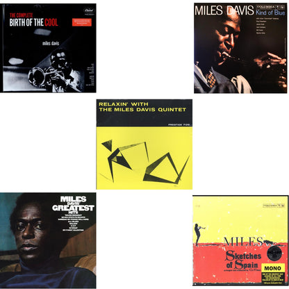 This is a 5 LP Vinyl SKU bundle.
1.This LP Vinyl is brand new.Format: LP VinylMusic Style: Hard BopThis item's title is: Relaxin With The Miles Davis QuintetArtist: Miles DavisLabel: FANTASYBarcode: 025218119016Release Date: 9/16/2011
2.This LP Vinyl is brand new.