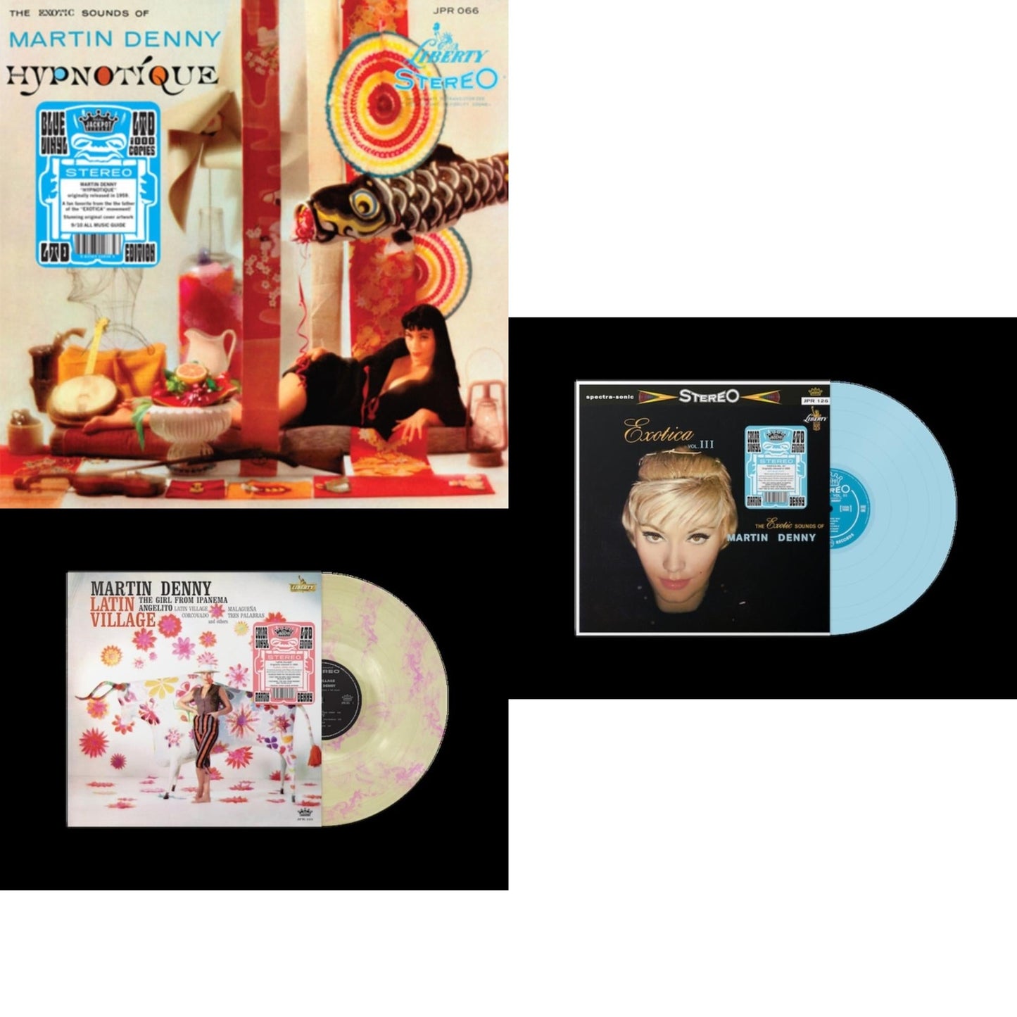 Hypnotique (Limited) & Latin Village (Floral Swirl LP Vinyl) & Exotica Vol. Iii (Sky Blue LP Vinyl)