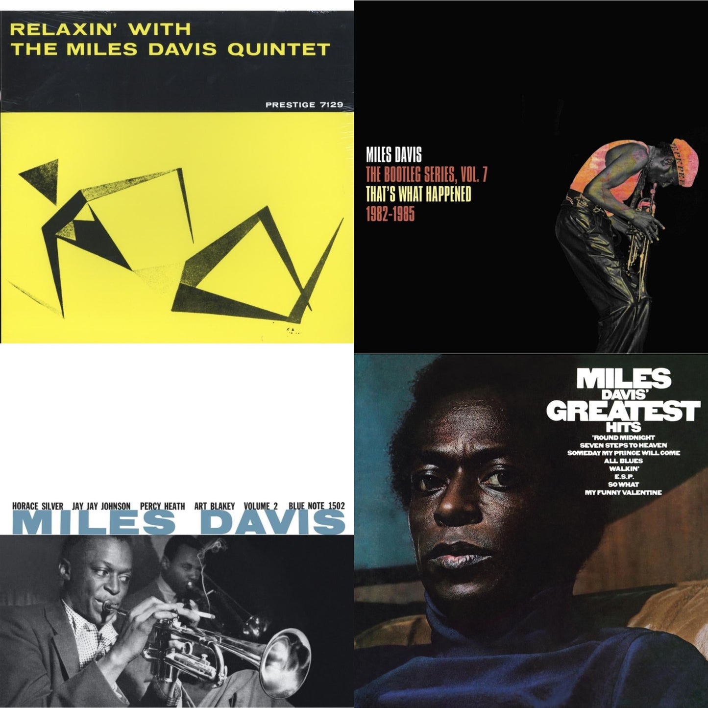 Relaxin With The Miles Davis Quintet & Bootleg Series Vol. 7: That’S What Happened 1982-1985 (2LP/White Vinyl) & Volume 2 (Blue Note Classic LP Vinyl Series) & Greatest Hits (1969) (150G/Dl Code)
