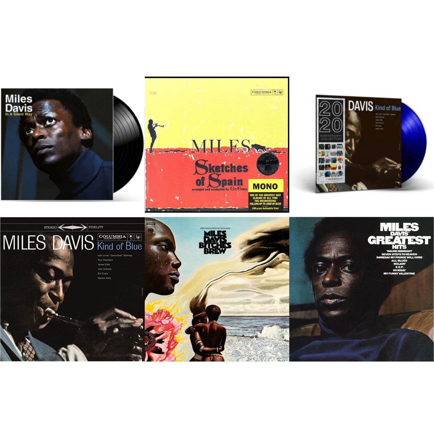 This is a 6 LP Vinyl SKU bundle.
1.This LP Vinyl is brand new.Format: LP VinylMusic Style: FusionThis item's title is: Bitches Brew (2LP/140G)Artist: Miles DavisLabel: LEGACY/ COLUMBIABarcode: 190759508619Release Date: 3/27/2020
2.This LP Vinyl is brand new.