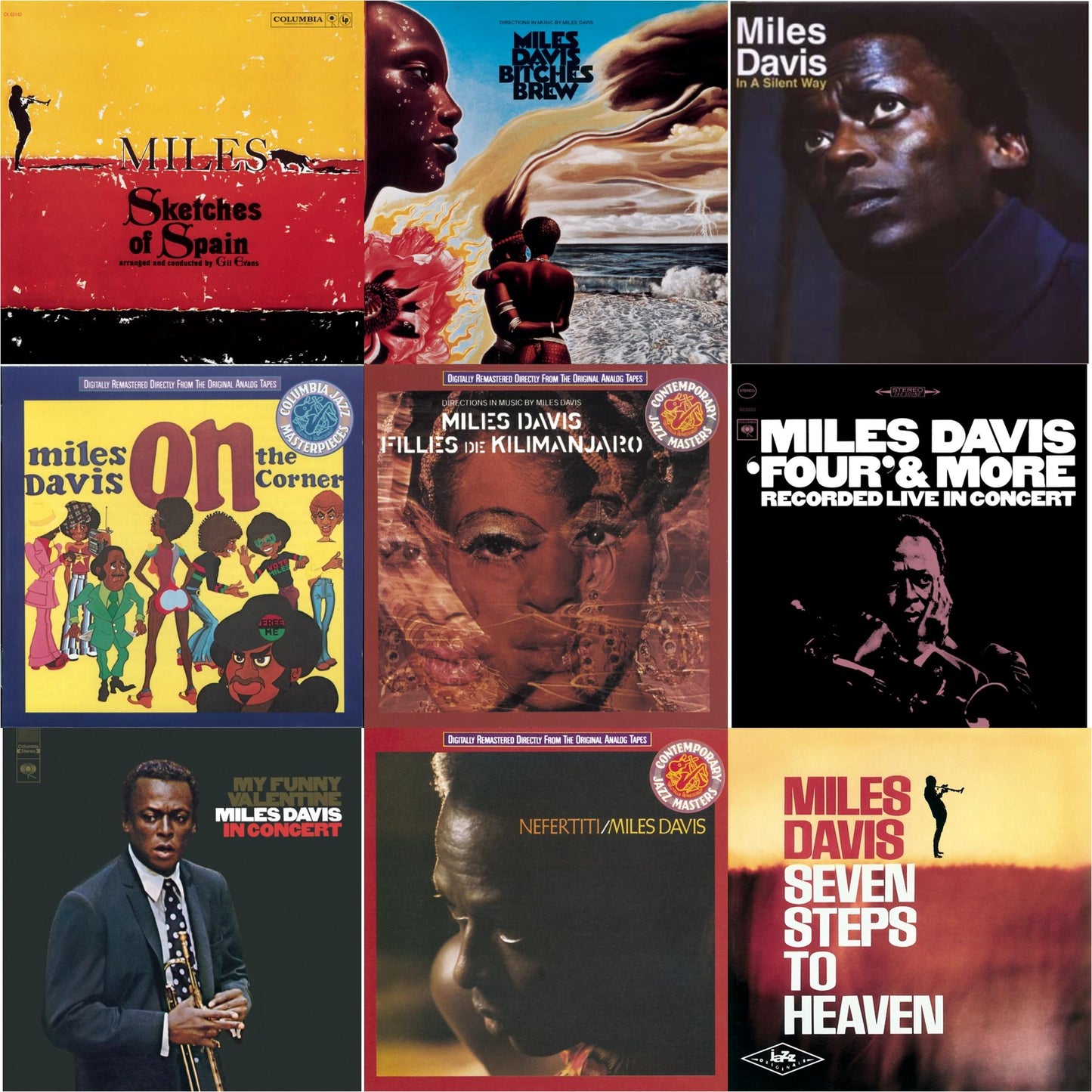 Sketches Of Spain & Bitches Brew & In A Silent Way & On The Corner & Filles De Kilimanjaro & Four & More & My Funny Valentine & Nefertiti & Seven Steps To Heaven