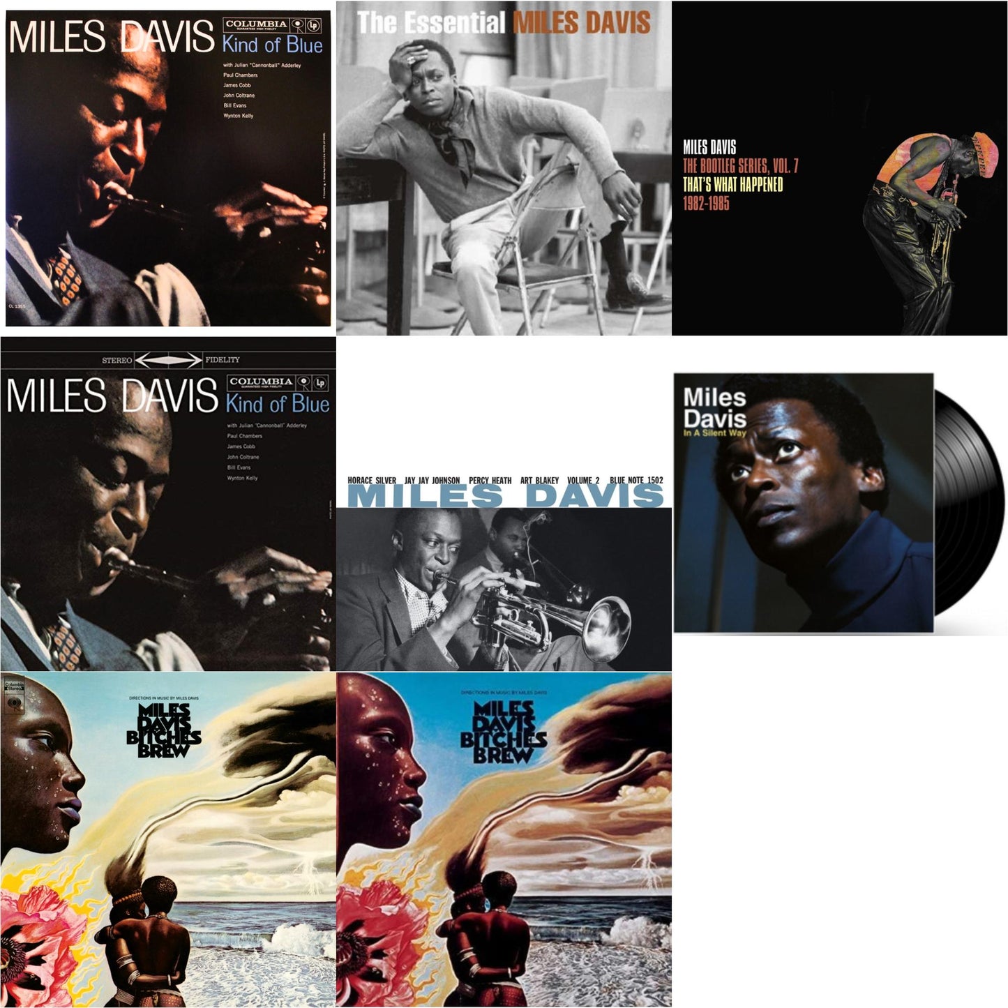 This is a 8 LP Vinyl SKU bundle.
1.This LP Vinyl is brand new.Format: LP VinylMusic Style: ModalThis item's title is: Kind Of Blue (Mono)Artist: Miles DavisLabel: LEGACYBarcode: 888837610315Release Date: 1/14/2014
2.This LP Vinyl is brand new.