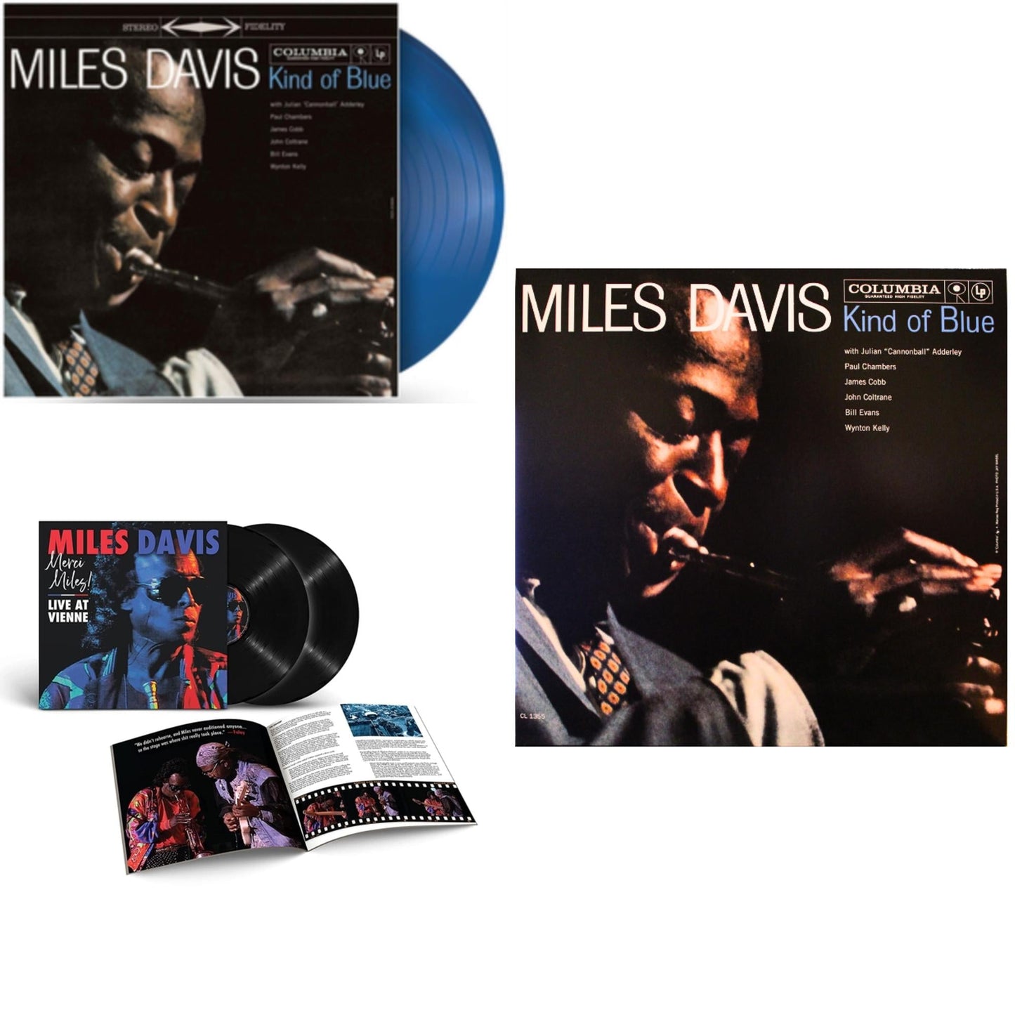 Kind Of Blue (Blue LP Vinyl/Dl Code) & Merci, Miles! Live At Vienne (2LP) & Kind Of Blue (Mono)