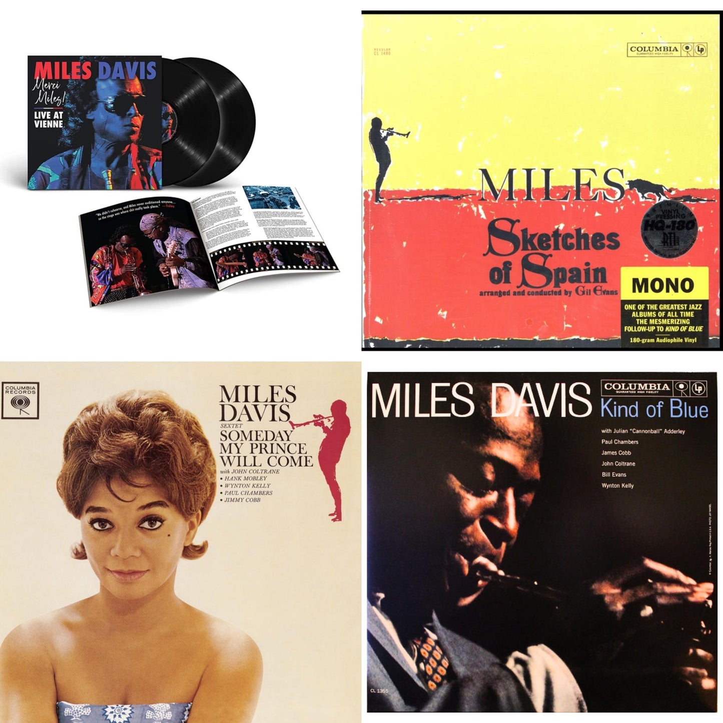 Merci, Miles! Live At Vienne (2LP) & Sketches Of Spain (Mono) & Someday My Prince Will Come (180G) & Kind Of Blue (Mono)