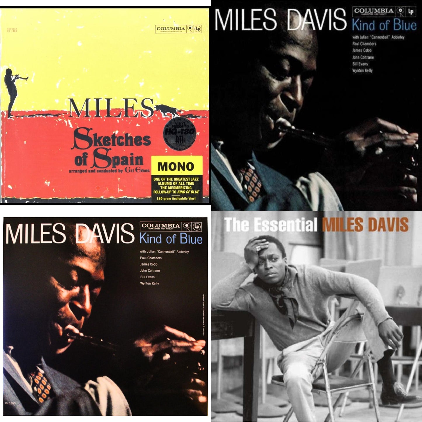 Sketches Of Spain (Mono) & Kind Of Blue & Kind Of Blue (Mono) & Essential Miles Davis (2LP)