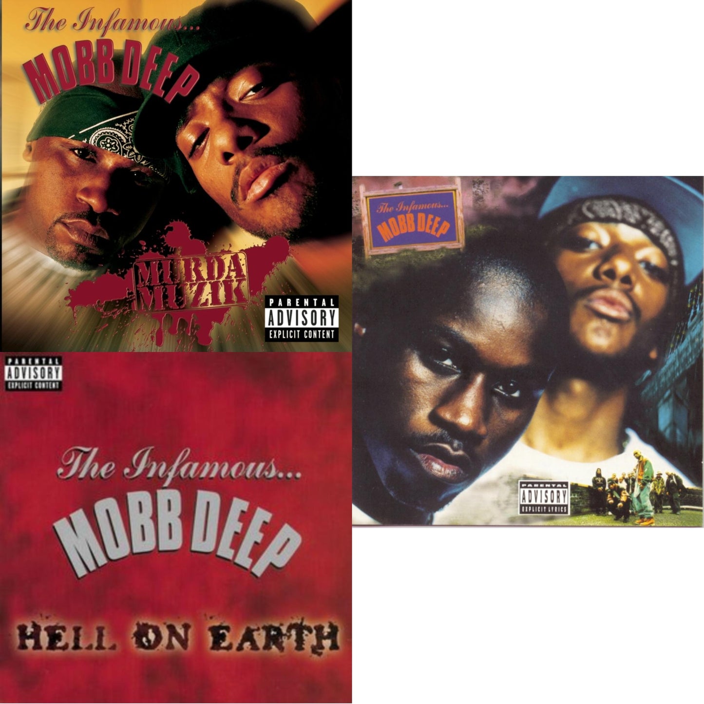 Mobb Deep - Murda Muzik & Infamous & Hell On Earth - CD Bundle