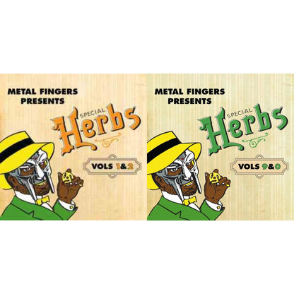 Metal Fingers Presents: Special Herbs Vol. 1 & 2 (2LP/Mustard Yellow Vinyl) & Metal Fingers Presents: Special Herbs Vol. 9 & 0 (2LP/Evergreen Vinyl)