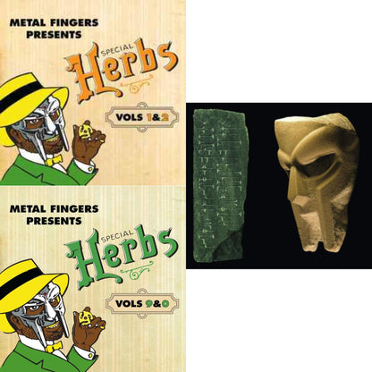 Metal Fingers Presents: Special Herbs Vol. 1 & 2 (2LP/Mustard Yellow Vinyl) & Metal Fingers Presents: Special Herbs Vol. 9 & 0 (2LP/Evergreen Vinyl) & Born Like This (2LP)