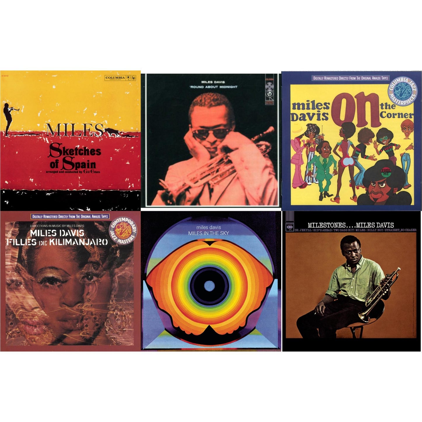 Sketches Of Spain & Round About Midnight & On The Corner & Filles De Kilimanjaro & Miles In The Sky & Milestones