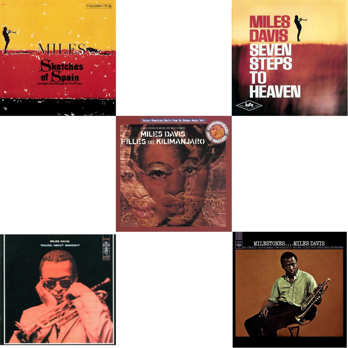 Sketches Of Spain & Round About Midnight & Filles De Kilimanjaro & Seven Steps To Heaven & Milestones