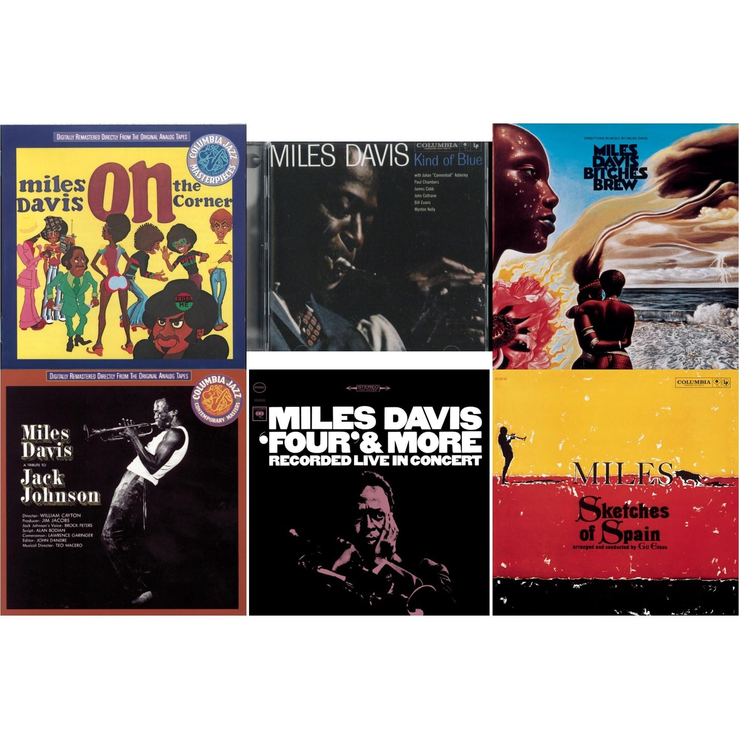 Kind Of Blue & Sketches Of Spain & Bitches Brew & On The Corner & Four & More & Tribute To Jack Johnson