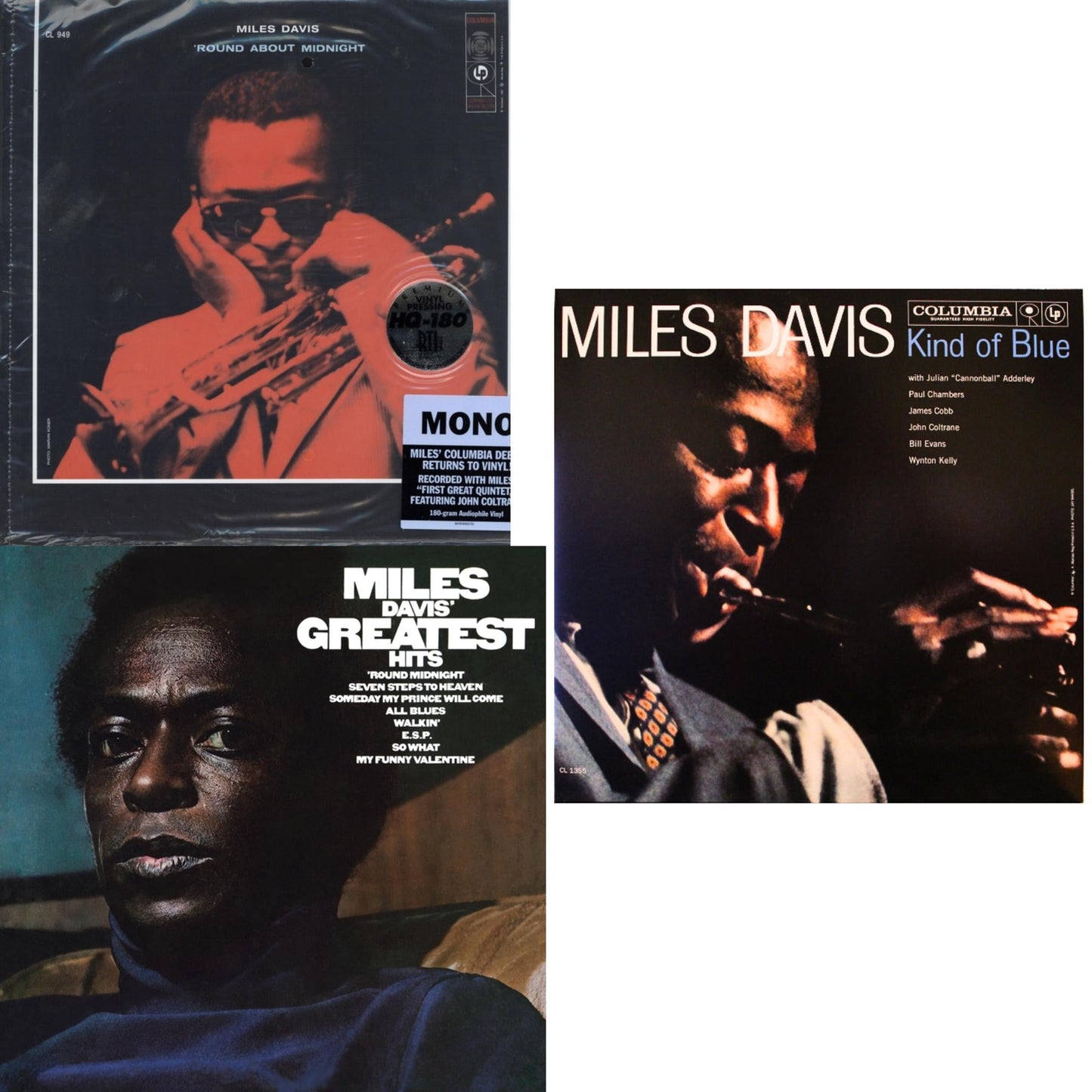 Round About Midnight (180G/Mono) & Kind Of Blue (Mono) & Greatest Hits (1969) (150G/Dl Code)
