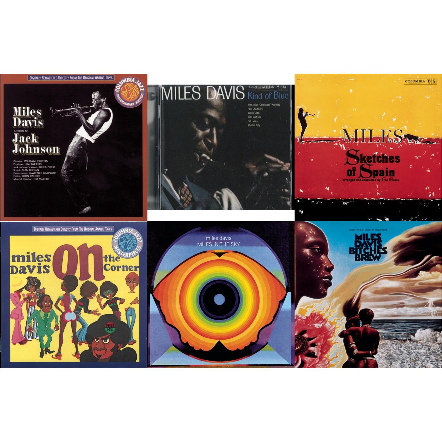 Kind Of Blue & Sketches Of Spain & Bitches Brew & On The Corner & Miles In The Sky & Tribute To Jack Johnson