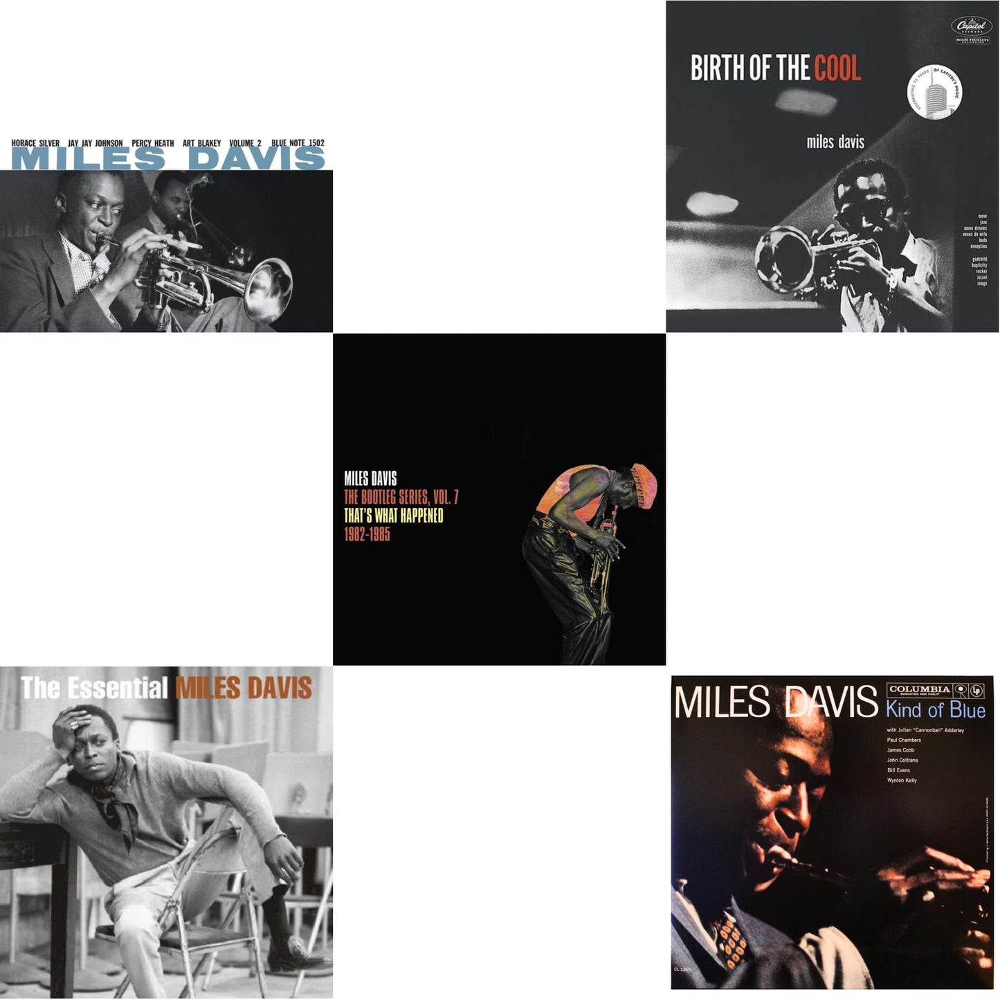 Bootleg Series Vol. 7: That’S What Happened 1982-1985 (2LP/White Vinyl) & Volume 2 (Blue Note Classic LP Vinyl Series) & Birth Of The Cool & Kind Of Blue (Mono) & Essential Miles Davis (2LP)