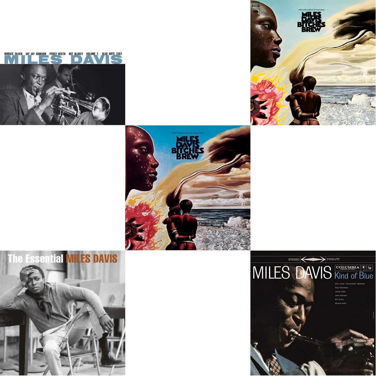 Bitches Brew (2LP/140G) & Volume 2 (Blue Note Classic LP Vinyl Series) & Kind Of Blue (180G) & Bitches Brew & Essential Miles Davis (2LP)