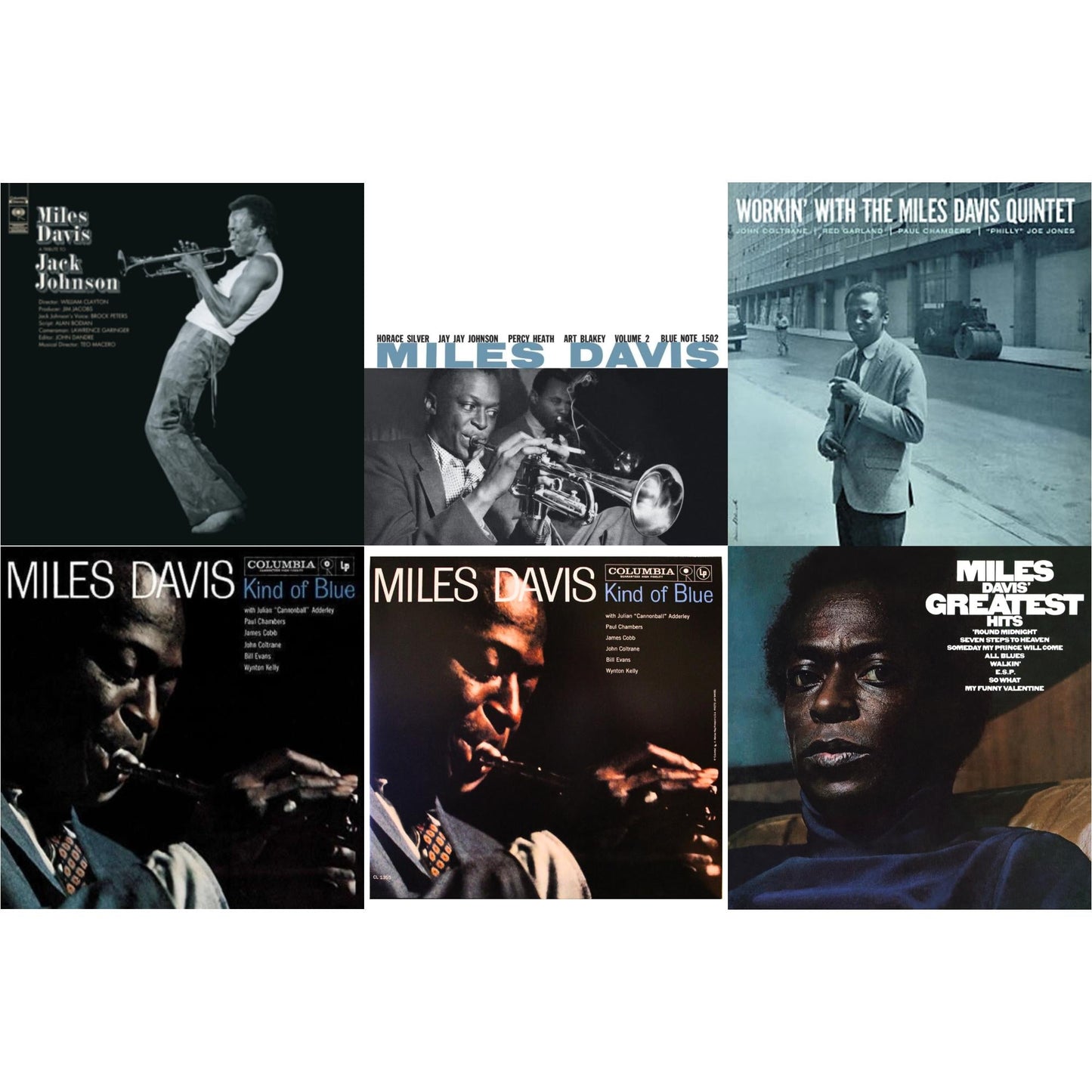 Tribute To Jack Johnson (140G/Dl Insert) & Volume 2 (Blue Note Classic LP Vinyl Series) & Workin With The Miles Davis Quintet & Kind Of Blue & Kind Of Blue (Mono) & Greatest Hits (1969) (150G/Dl Code)