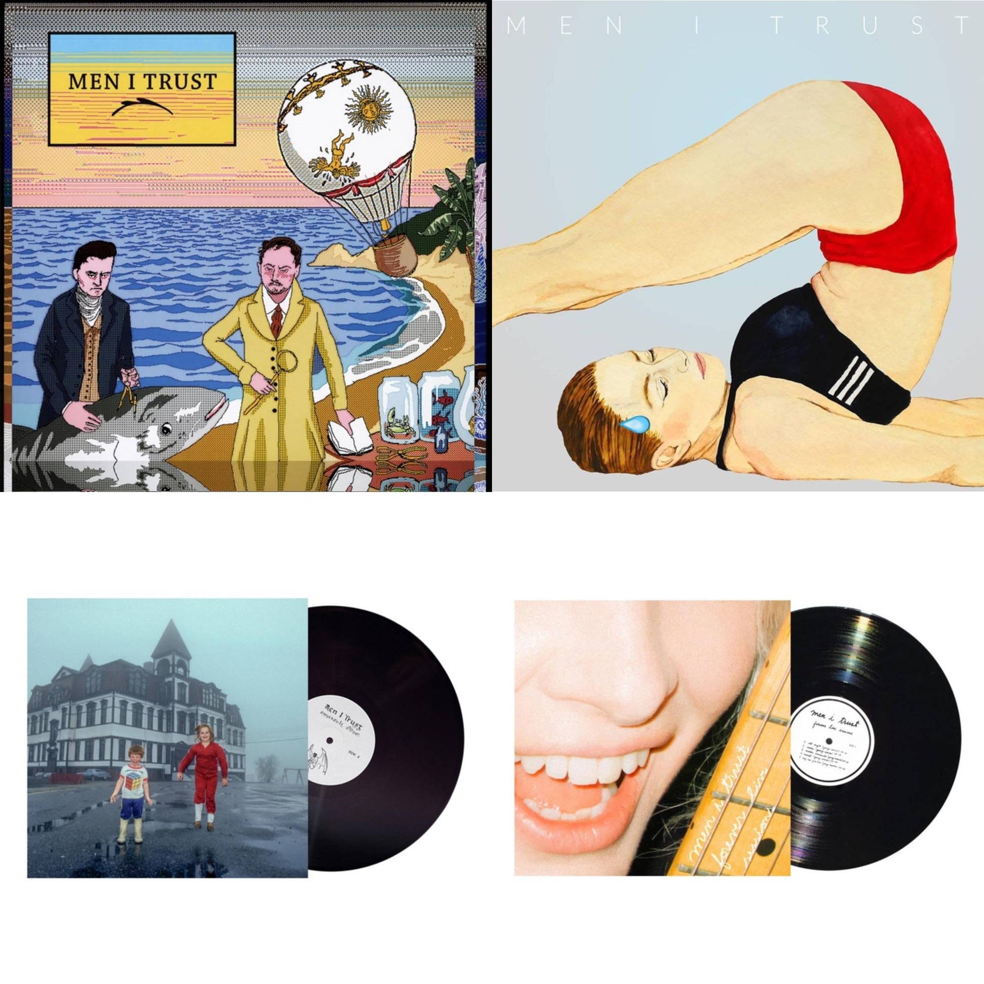 This is a 4 LP Vinyl SKU bundle.
1.This LP Vinyl is brand new.Format: LP VinylThis item's title is: Men I TrustArtist: Men I TrustBarcode: 990312020738
2.This LP Vinyl is brand new.