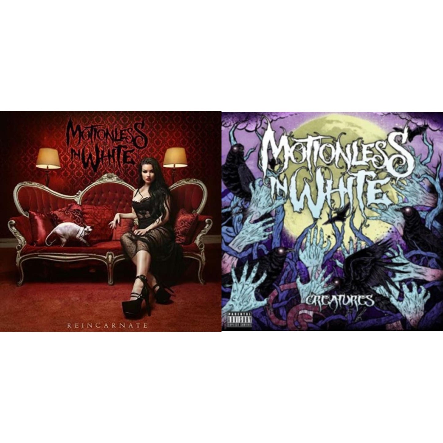 This is a 2 LP Vinyl SKU bundle.
1.This LP Vinyl is brand new.Format: LP VinylMusic Style: MetalcoreThis item's title is: CreaturesArtist: Motionless In WhiteLabel: Fearless RecordsBarcode: 714753014213Release Date: 9/25/2012
2.This LP Vinyl is brand new.
