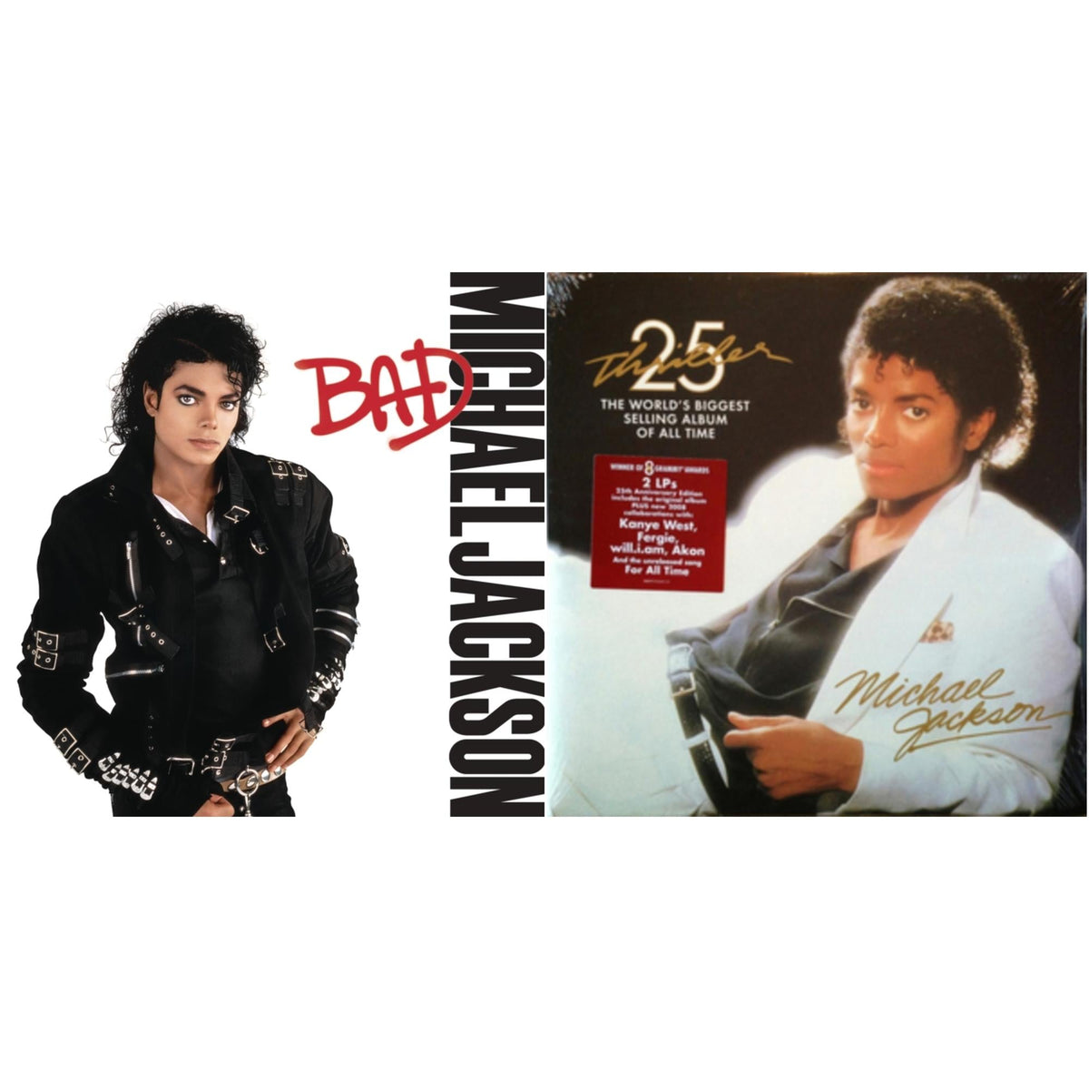 Michael Jackson - Thriller (25Th Anniversary Edition/2LP/180G/Gatefold) & Bad (140G/Gatefold)