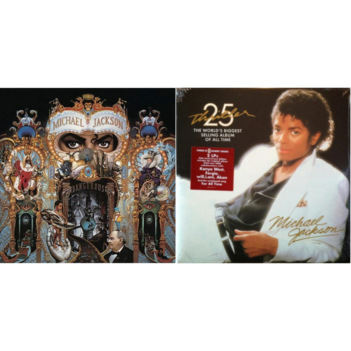 Michael Jackson - Thriller (25Th Anniversary Edition/2LP/180G/Gatefold) & Dangerous (180G/2LP)
