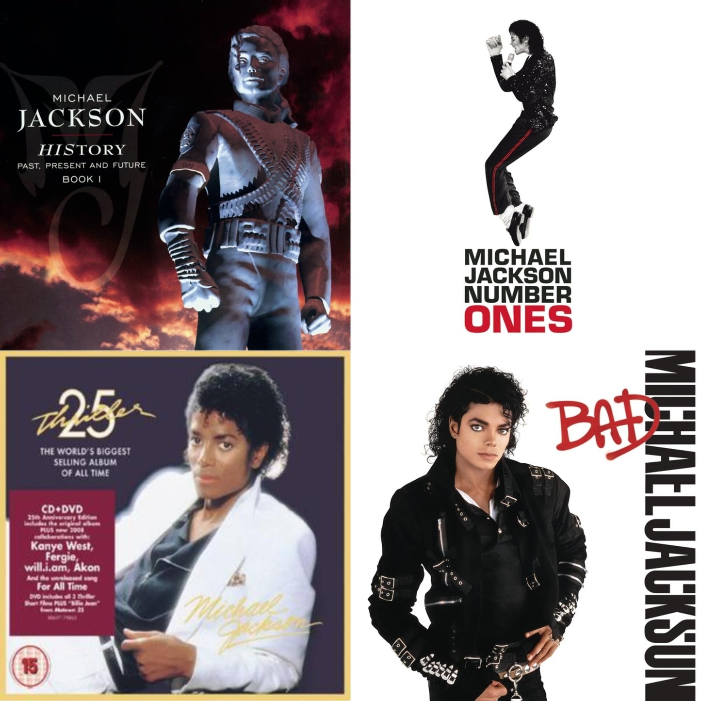 History: Past Present & Future Book 1 & Bad & Number Ones & Thriller (25Th Anniversary Legacy Edition)