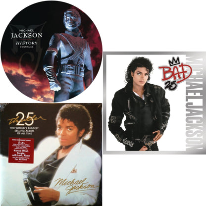 History: Continues (2LP/Picture Disc) & Thriller (25Th Anniversary Edition/2LP/180G/Gatefold) & Bad 25Th Anniversary Edition (3LP/180G)