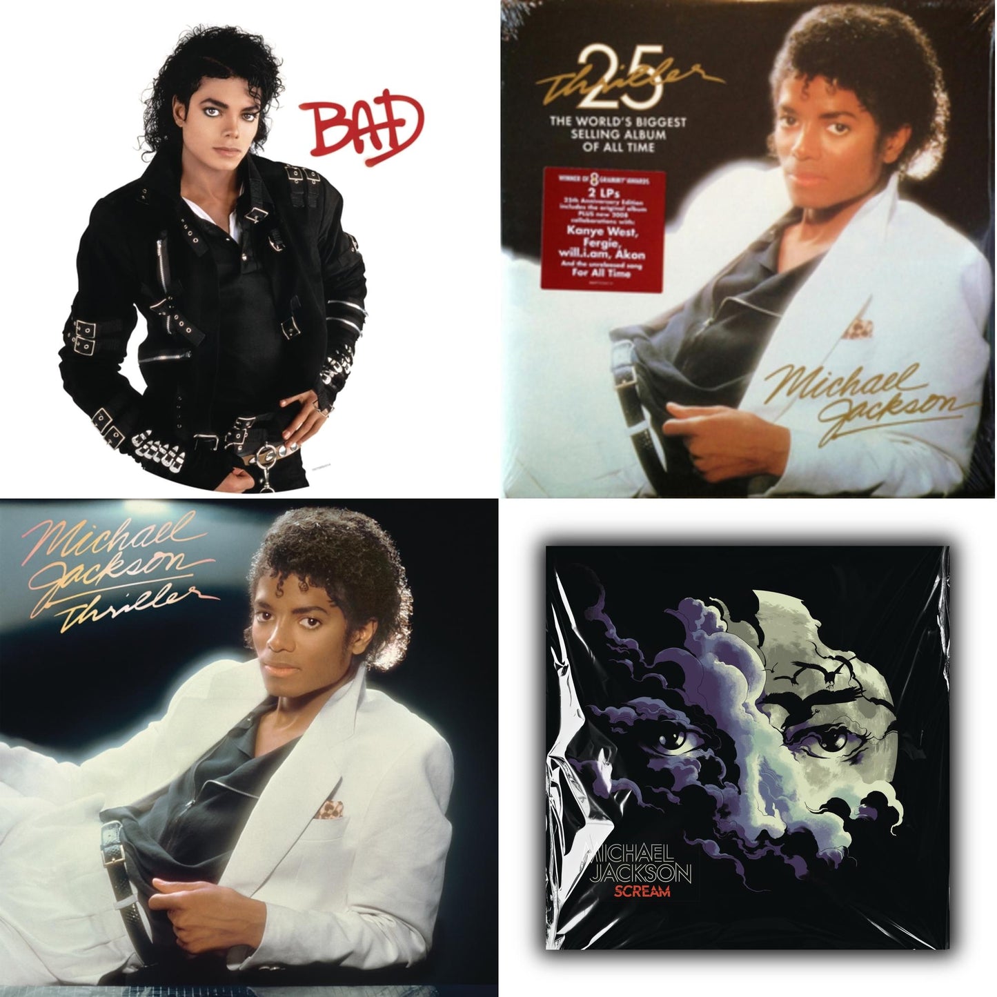 Bad (Picture Disc) & Thriller (25Th Anniversary Edition/2LP/180G/Gatefold) & Thriller (140G/Gatefold) & Michael Jackson - Scream (2LP) (New LP Vinyl)