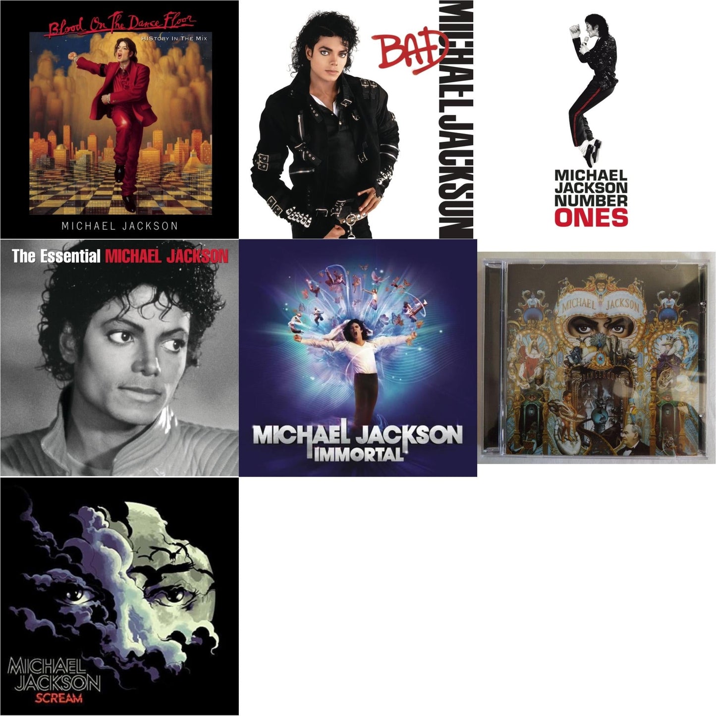 Blood On The Dance Floor / History In The Mix & Bad & Number Ones & Essential Michael Jackson & Immortal & Dangerous & Scream