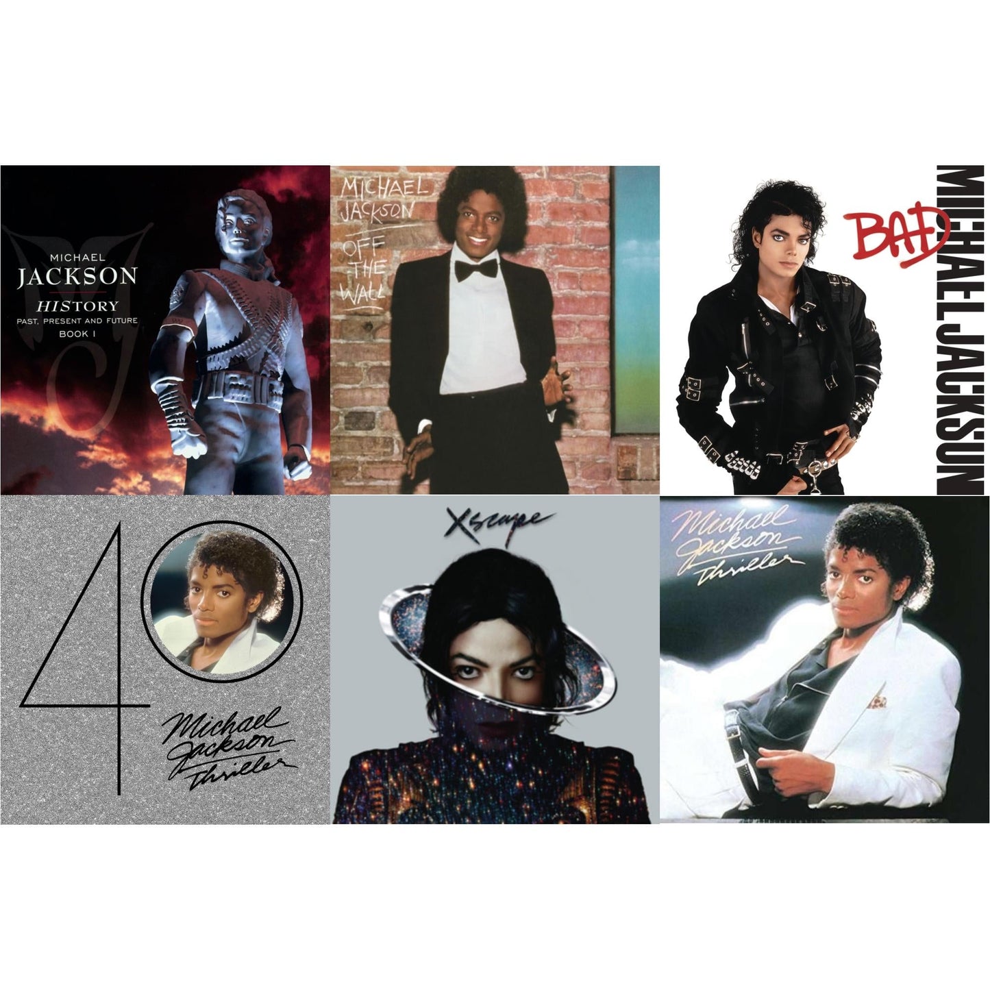 History: Past Present & Future Book 1 & Off The Wall & Bad & Thriller (40Th Anniversary/2CD) & Xscape & Thriller