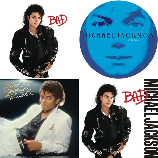 Bad (Picture Disc) & Invincible (2LP/Picture Disc) & Thriller (140G/Gatefold) & Bad (140G/Gatefold)
