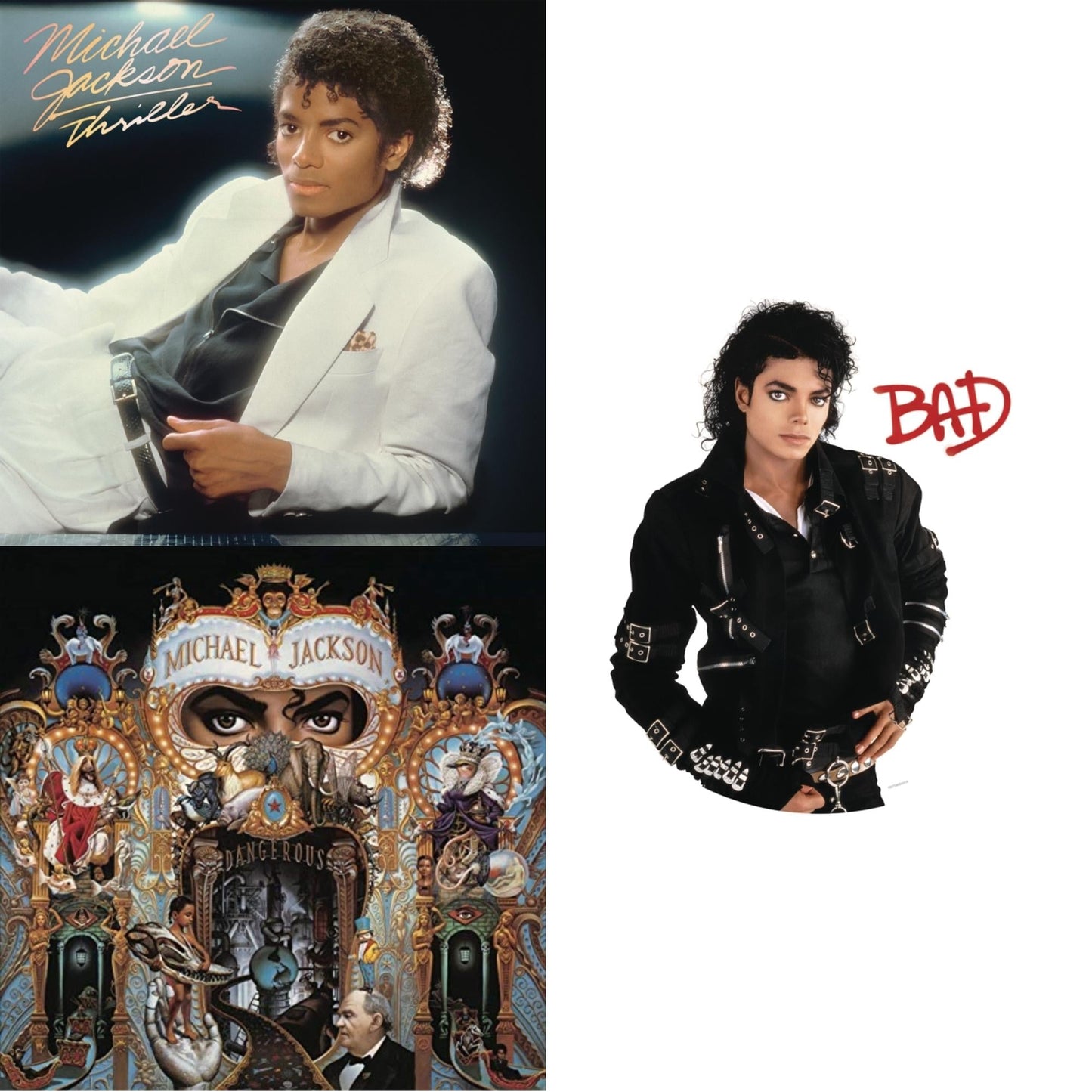Bad (Picture Disc) & Dangerous (180G/2LP) & Thriller (140G/Gatefold)