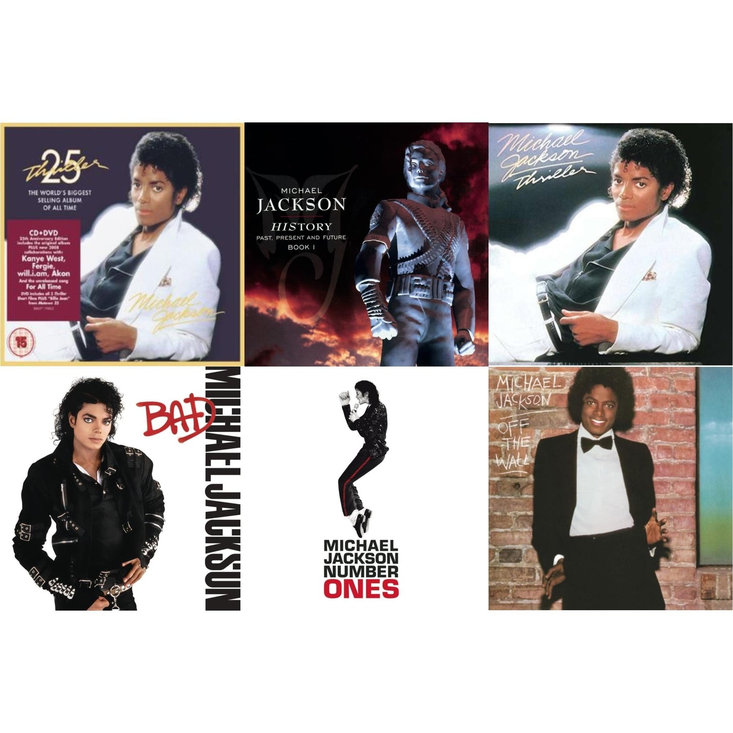 History: Past Present & Future Book 1 & Off The Wall & Bad & Number Ones & Thriller (25Th Anniversary Legacy Edition) & Thriller