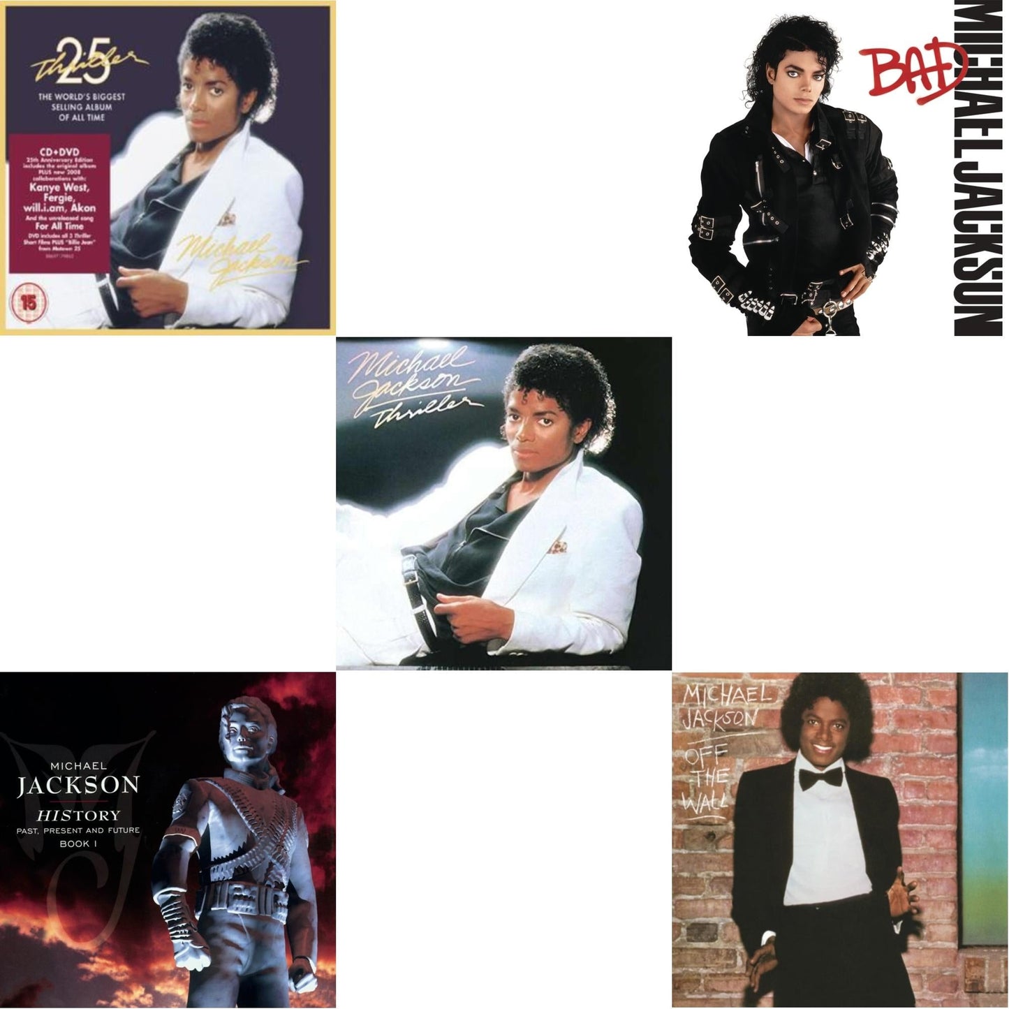 History: Past Present & Future Book 1 & Off The Wall & Bad & Thriller (25Th Anniversary Legacy Edition) & Thriller