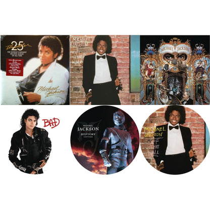 This is a 6 LP Vinyl SKU bundle.
1.This LP Vinyl is brand new.Format: LP VinylMusic Style: DiscoThis item's title is: Off The Wall (Picture Disc)Artist: Michael JacksonLabel: LEGACY/ EPICBarcode: 190758664118Release Date: 8/24/2018
2.This LP Vinyl is brand new.