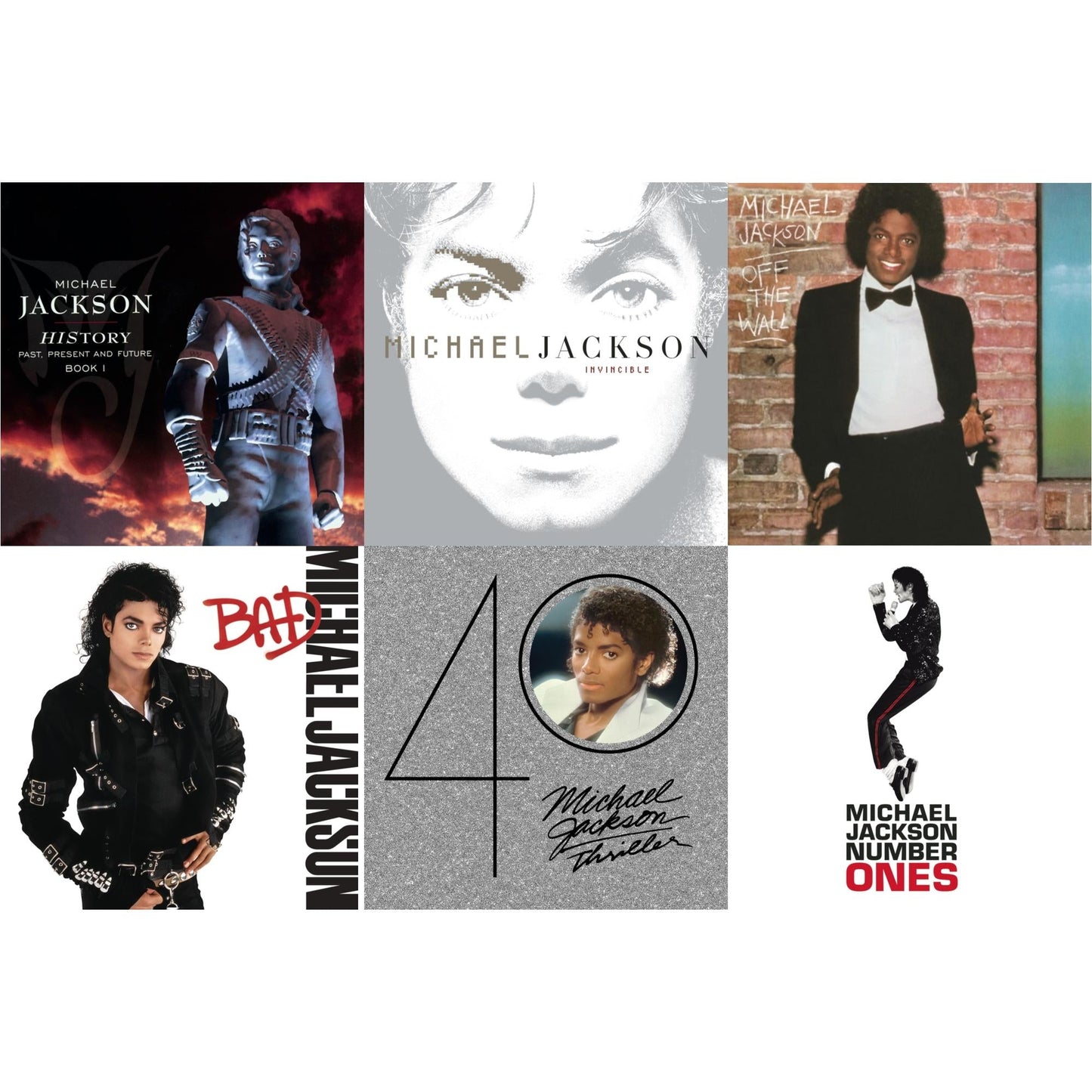 History: Past Present & Future Book 1 & Invincible & Off The Wall & Bad & Thriller (40Th Anniversary/2CD) & Number Ones