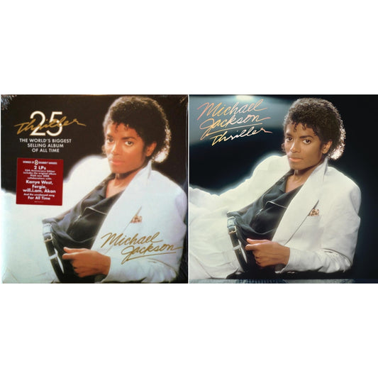This is a 2 LP Vinyl SKU bundle.
1.This LP Vinyl is brand new.Format: LP VinylMusic Style: Pop RapThis item's title is: Thriller (25Th Anniversary Edition/2LP/180G/Gatefold)Artist: Michael JacksonLabel: LEGACYBarcode: 886972334417Release Date: 2/19/2008
2.This LP Vinyl is brand new.