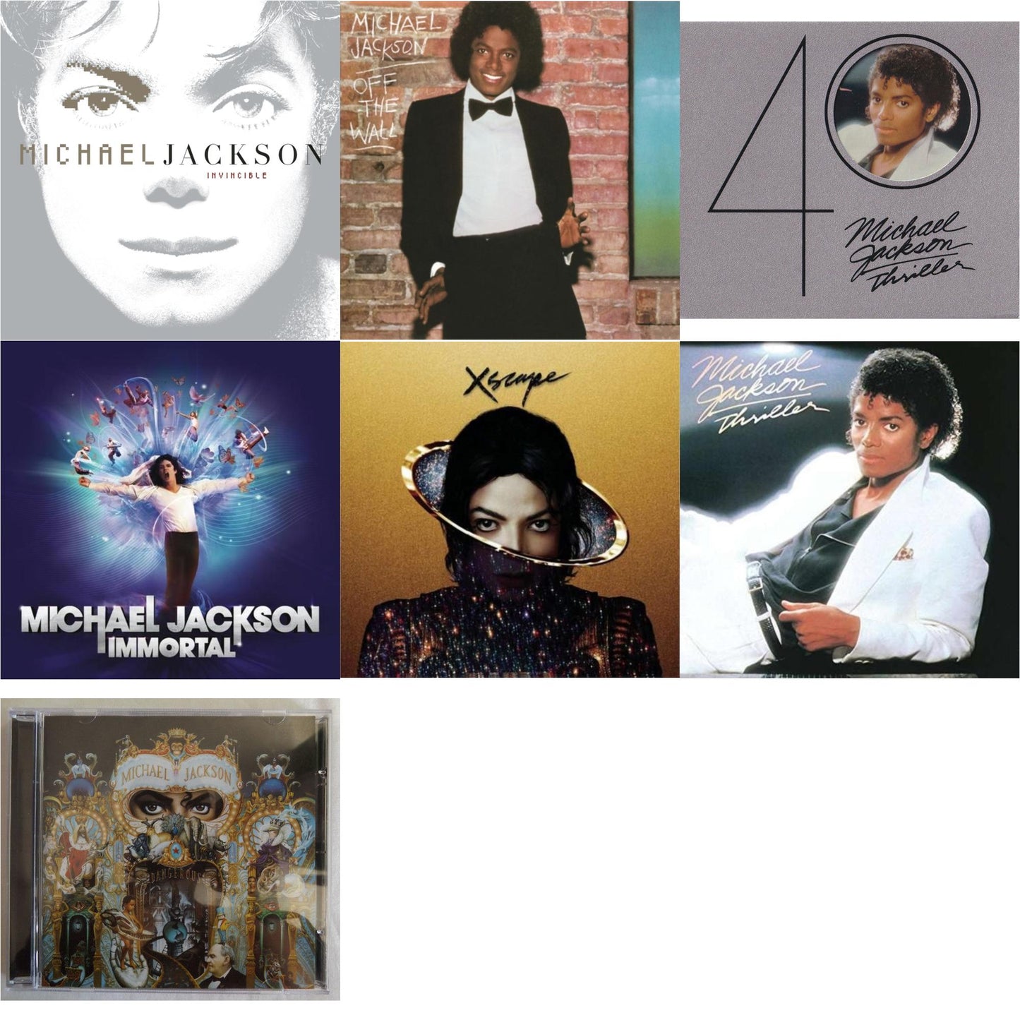 Invincible & Off The Wall & Thriller (40Th Anniversary/2CD) & Immortal & Xscape & Thriller & Dangerous