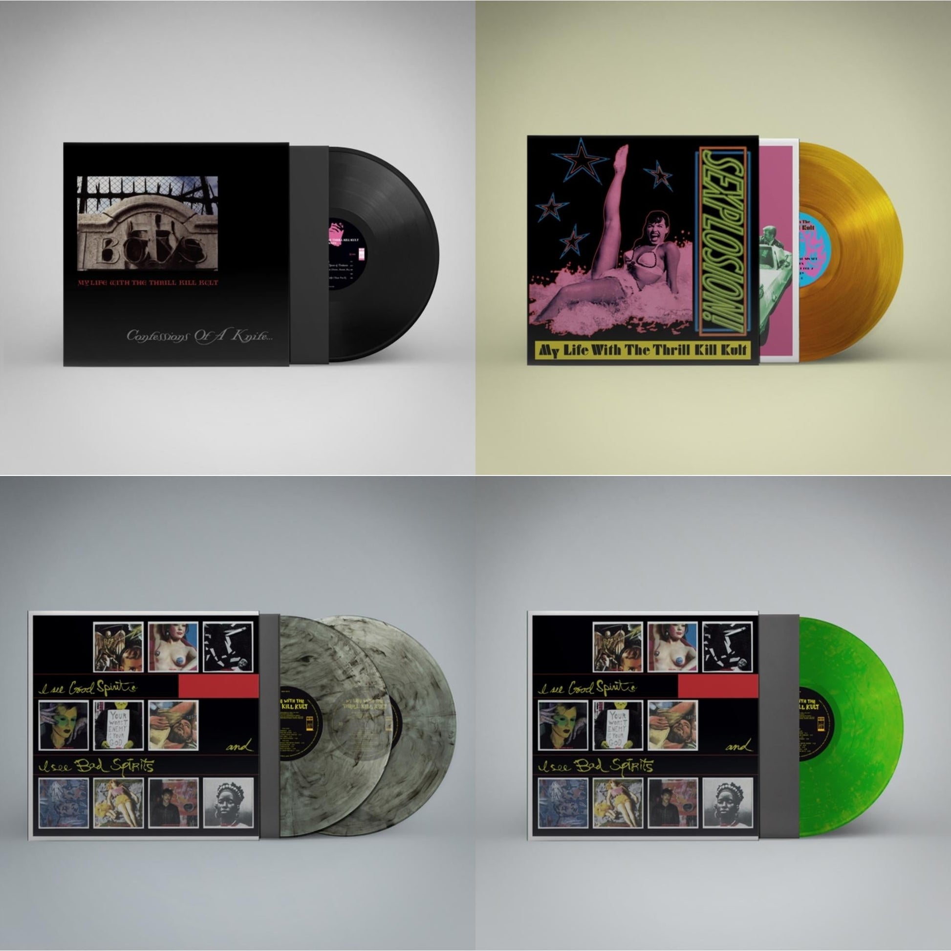 This is a 4 LP Vinyl SKU bundle.
1.This LP Vinyl is brand new.Format: LP VinylMusic Style: IndustrialThis item's title is: Confessions Of A KnifeArtist: My Life With The Thrill Kill KultLabel: Rock/PopBarcode: 860004453901
2.This LP Vinyl is brand new.