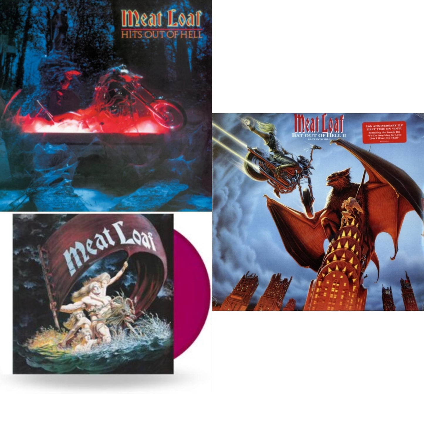 Hits Out Of Hell (150G/Dl) & Dead Ringer (Dark Red Colored LP Vinyl/Import) & Bat Out Of Hell Ii: Back Into Hell (2 LP)