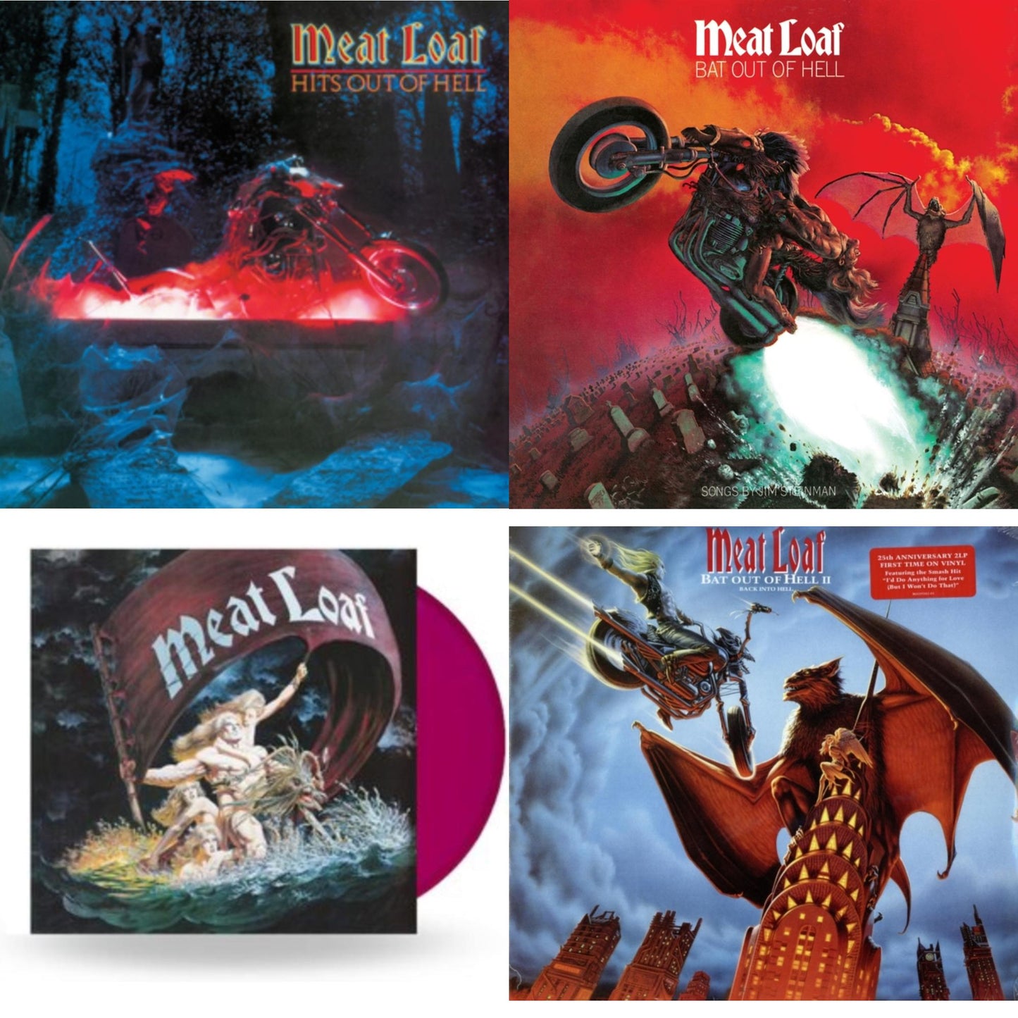 Hits Out Of Hell (150G/Dl) & Bat Out Of Hell (150G) & Dead Ringer (Dark Red Colored LP Vinyl/Import) & Bat Out Of Hell Ii: Back Into Hell (2 LP)