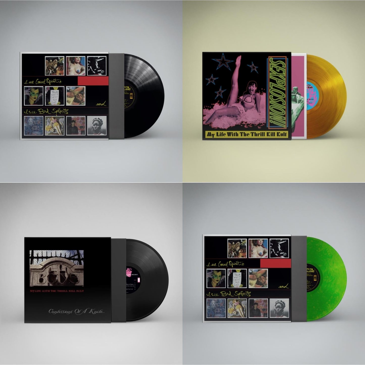 This is a 4 LP Vinyl SKU bundle.
1.This LP Vinyl is brand new.Format: LP VinylThis item's title is: I See Good Spirits & I See Bad Spirits (Ams Exclusive)Artist: My Life With The Thrill Kill KultBarcode: 850054327635Release Date: 2/23/2024
2.This LP Vinyl is brand new.