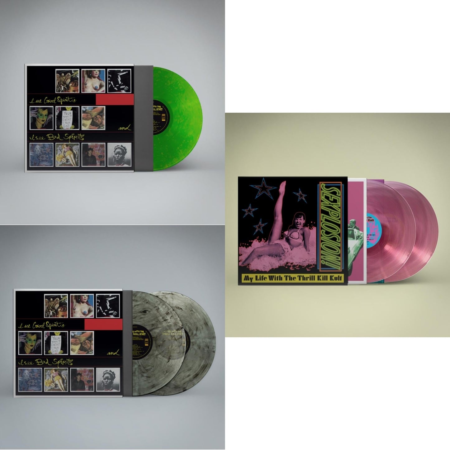 I See Good Spirits & I See Bad Spirits (Neon Green LP Vinyl) (Ams Exclusive) & I See Good Spirits & I See Bad Spirits (2LP/Coke Bottle Clear Vinyl) (Ams Exclusive) & Sexplosion! (2LP/Reissue/Pink Vinyl)