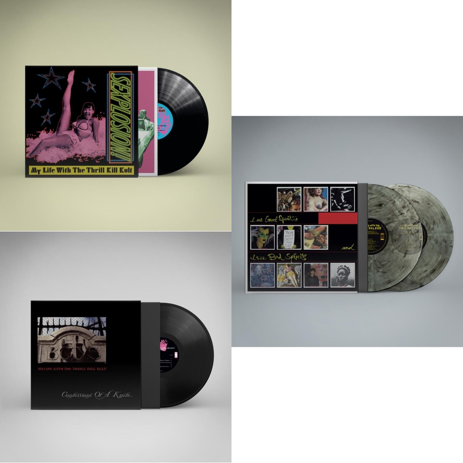 This is a 3 LP Vinyl SKU bundle.
1.This LP Vinyl is brand new.Format: LP VinylMusic Style: HouseThis item's title is: Sexplosion! (Reissue)Artist: My Life With The Thrill Kill KultLabel: Rock/PopBarcode: 860007249143
2.This LP Vinyl is brand new.